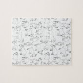 透明な-遊んでいるヤギ(あなた専有物を選んで下さい) ジグソーパズル (横)