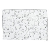 透明な-遊んでいるヤギ(あなた専有物を選んで下さい) 枕カバー (正面)