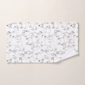 透明な-遊んでいるヤギ バスタオルセット (ハンドタオル)