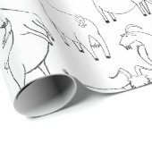 透明な-遊んでいるヤギ ラッピングペーパー (ロールコーナー)