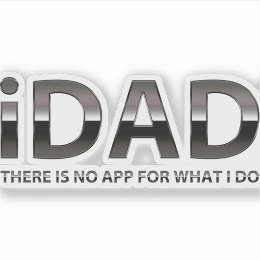 透明な「iDAD」 シール (正面)