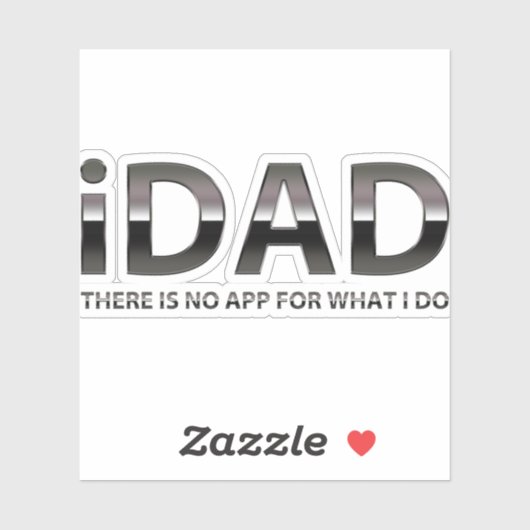 透明な「iDAD」 シール (シート)