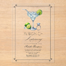 透明なMargs & Matrimony ブライダルシャワー アクリル招待状