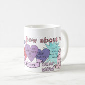 透明なTumblrのコラージュのマグ コーヒーマグカップ (正面右)