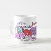 透明なTumblrのコラージュのマグ コーヒーマグカップ (正面左)