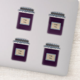 透明ぶどうゼリー製品シール シール