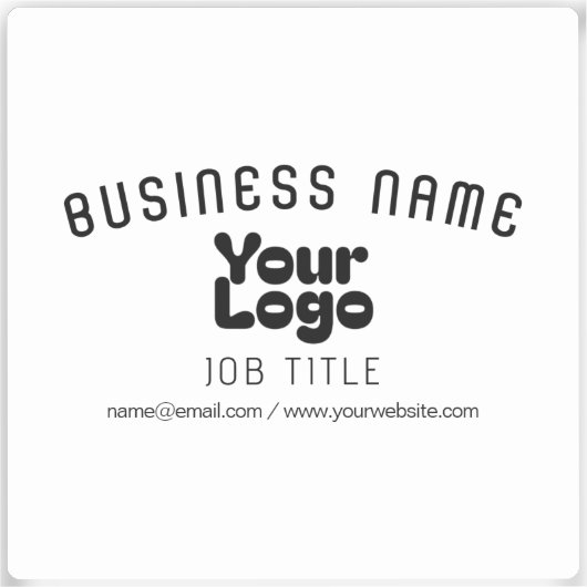 透明または不透明のロゴレトロ-モダン黒 シール (正面)