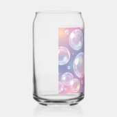 透明よくはしゃぐバブルデザイン：虹色 ガラス缶 (右)