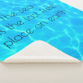 透明アクアターコイズ海シーやる気を起こさせる シェルパブランケット (3/4)