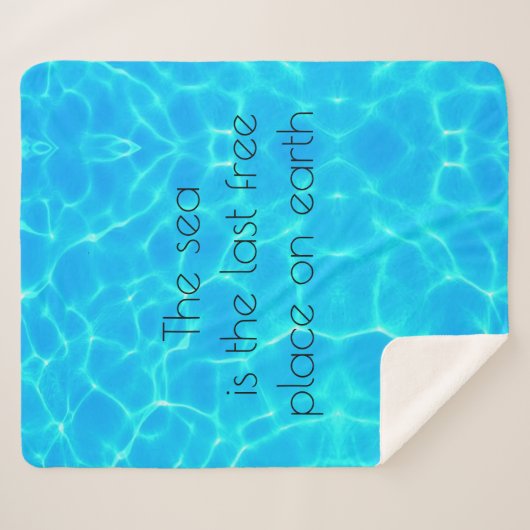 透明アクアターコイズ海シーやる気を起こさせる シェルパブランケット (正面(横))
