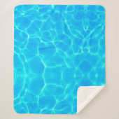 透明アクアターコイズ海海水 シェルパブランケット (正面)