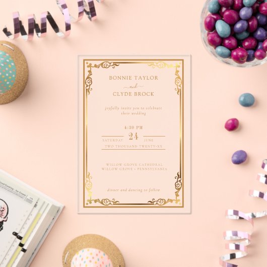 透明アクリル招待状と高級ミニマルスタイル アクリル招待状 (インサイチュ (お祝い))