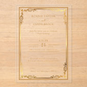 透明アクリル招待状と高級ミニマルスタイル アクリル招待状 (正面)