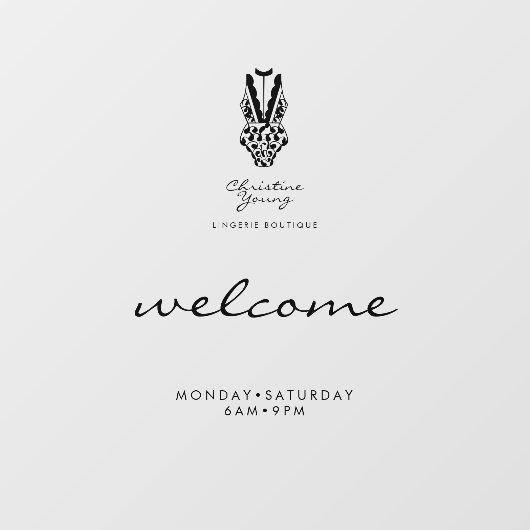 透明ウィンドウクロマリンストアオープニングアワーズ看板 ウィンドウサイン (シート)