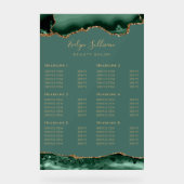 透明エメラルドグリーン金ゴールド平均価格表 アクリルサイン (正面)