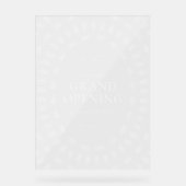 透明エレガントアクリル系緑のビジネスサイン アクリルサイン (正面)