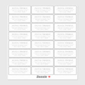 透明エレガントシンプル差出人住所ラベル シール (シート)