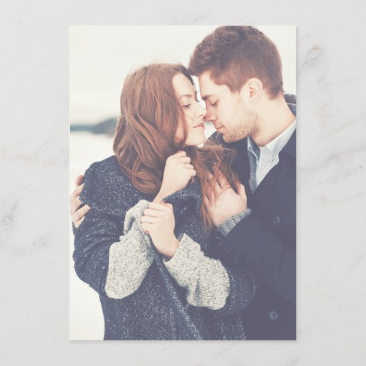 透明エレガント写真と結婚タイポグラフィ メニュー (裏面)