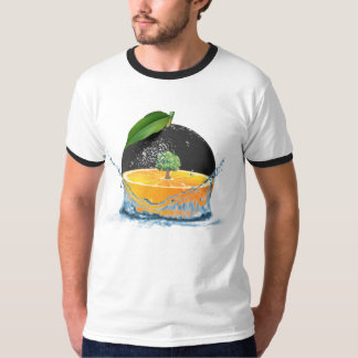 透明オレンジアート Tシャツ