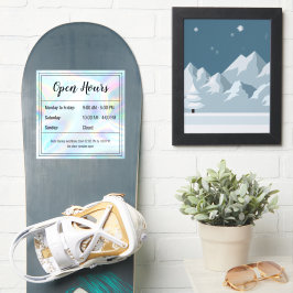 透明オープンアワーステッカー シール