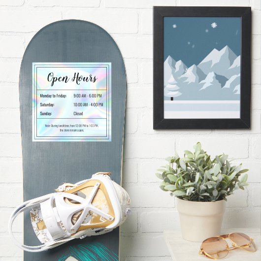 透明オープンアワーステッカー シール (スノーボード)