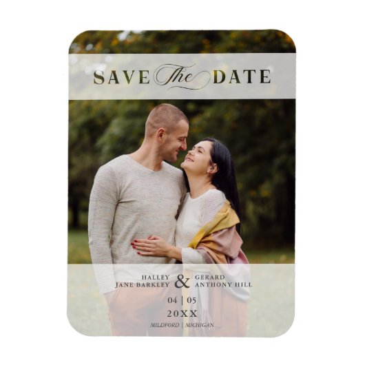 透明カット紙エフェクトフォトスクリプ結婚ト マグネット (縦)