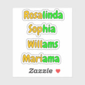 透明カラフル防水キッズ名シール シール (シート)