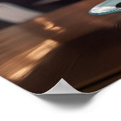 透明ガラスにアイスティアメリカーノ ポスター (角)