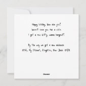 透明ガラスのティーカップ葉書のかわいい子猫 シーズンカード (裏面)