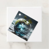 透明ガラスのリンゴで嵐の海 フェイバータグ (インサイチュ)