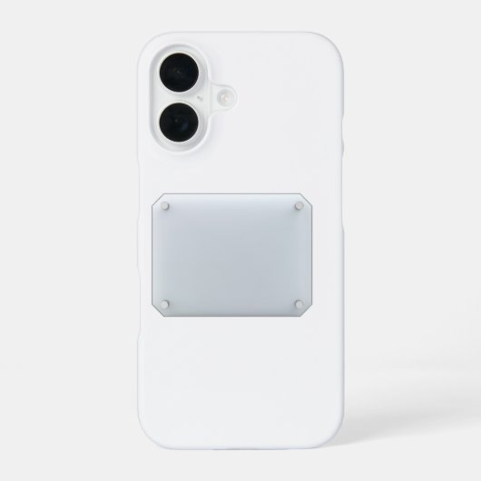 透明ガラス看板の正面 iPhone 16ケース (裏面)