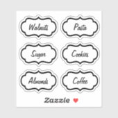 透明キッチンの瓶のエッセンシャルシール シール (シート)