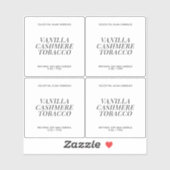 透明キャンドルラベルミニマル製品シール シール (シート)