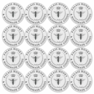 透明クイーンビーアピールプロダクトロゴハニー シール