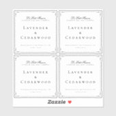 透明クラシック渦巻きロウソク製品包装 シール (シート)