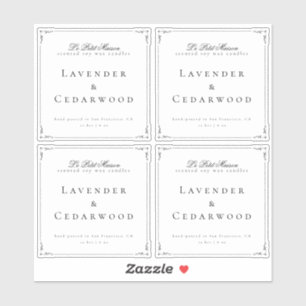 透明クラシック渦巻きロウソク製品包装 シール