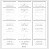 透明クリスマスカード住所 シール (シート)