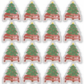 透明クリスマスツリービニールシール シール (正面)