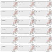 透明ゲストアドレスH2ほこりっぽいバラ シール (正面)