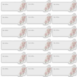 透明ゲストアドレスH2ほこりっぽいバラ シール