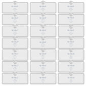 透明ゲスト住所 シール、ネイビーインク シール (正面)