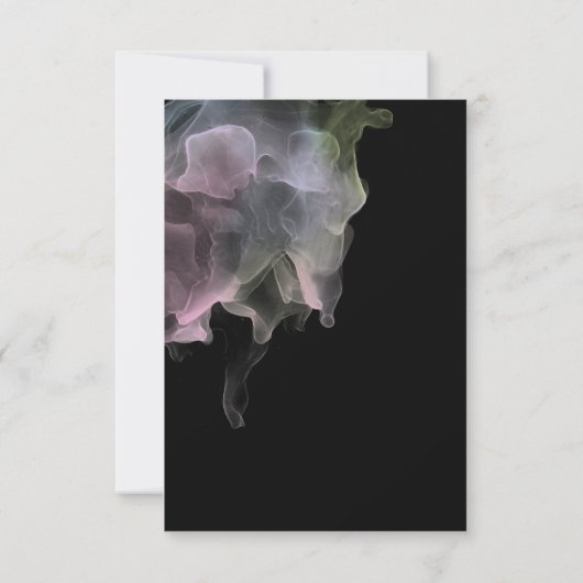 透明シルクエレガントは日付カードを保存 招待状 (裏面)