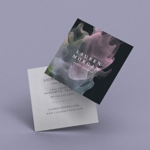 透明シルクエレガントスクエア名刺 スクエア名刺