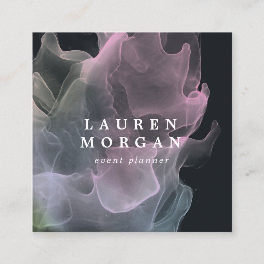 透明シルクエレガントスクエア名刺 スクエア名刺 (正面)