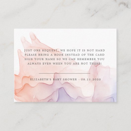 透明シルクモダンの赤ちゃん エンクロージャーカード (正面)