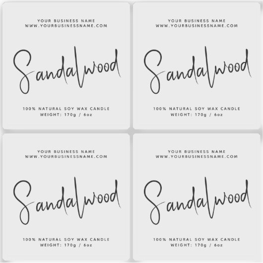 透明シンプル包装化粧品キャンドル シール (正面)