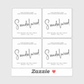 透明シンプル包装化粧品キャンドル シール (シート)