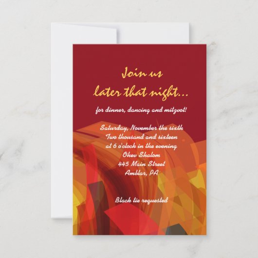 透明スターこうもりバー(ユダヤ教の)バル・ミツバーパーティーカード 招待状 (正面)