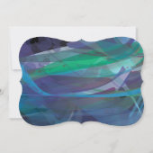 透明スターこうもりバー（ユダヤ教の）バル・ミツバー招待状ブルー 招待状 (裏面)