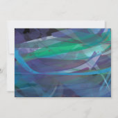 透明スターこうもりバー(ユダヤ教の)バル・ミツバー招待状ブルー 招待状 (裏面)